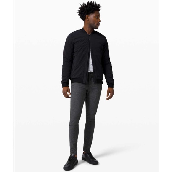 Lululemon ABC Pant Skinny Tech Canvas Heathered Black Size 28 - Picture 2 of 7